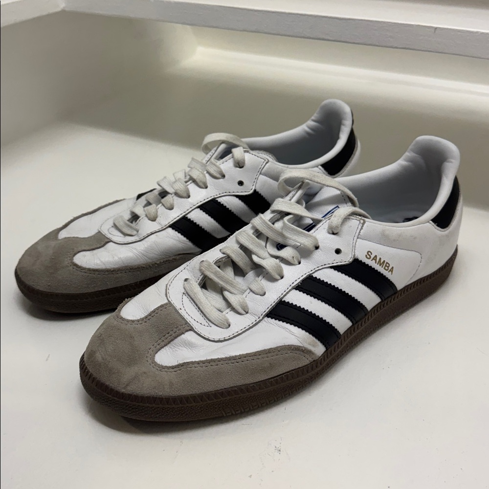 Adidas Samba White Leather Sneakers - Picture 5 of 5